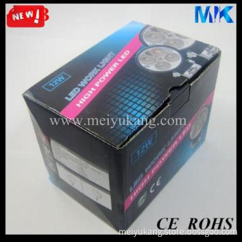 12W Round IP67 Aluminum Epistar LED Working Lights
